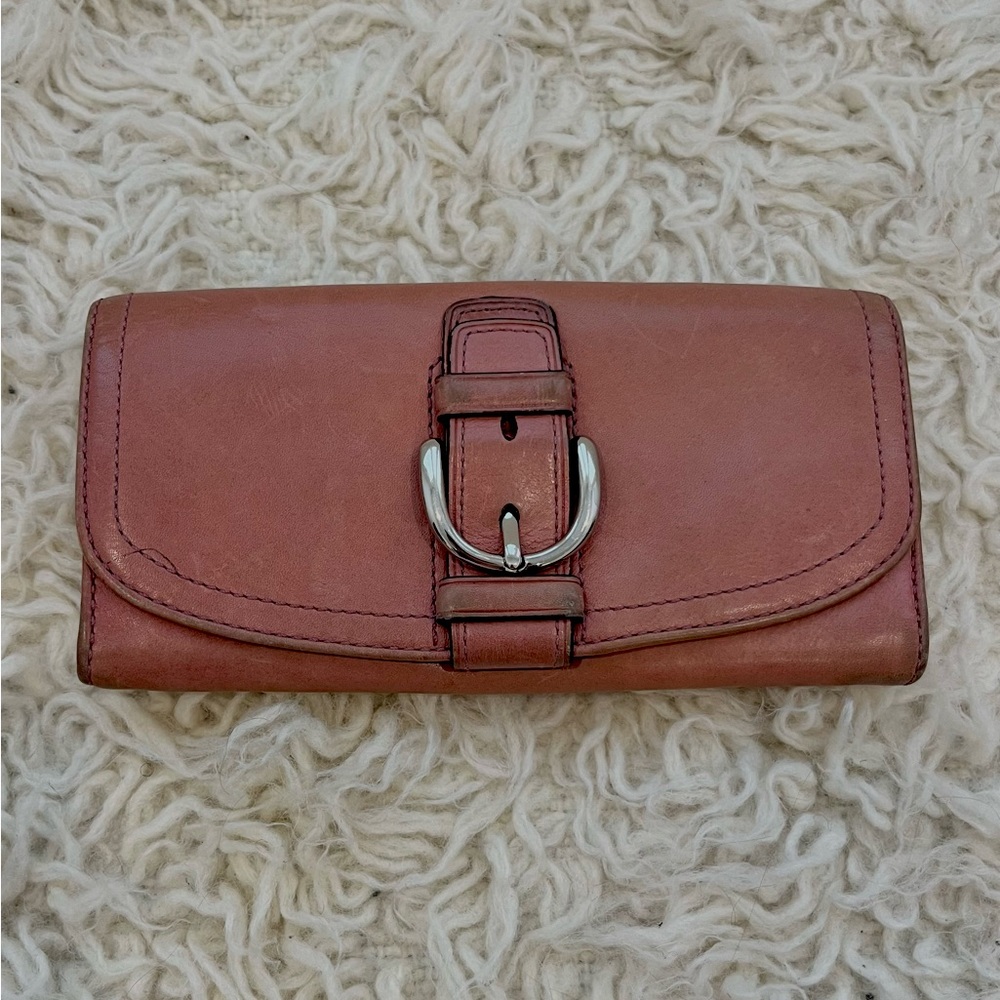 Coach | Vintage Pink Buckle Wallet